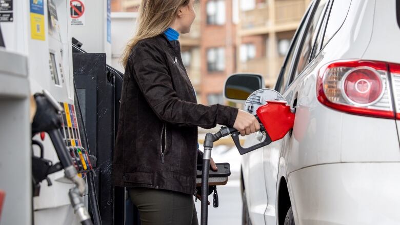 Some drivers in Saskatchewan say they're looking to reduce their gas consumption as prices continue to rise. Images of gas pumps and prices on May 10, 2022 in Regina, Sask. 