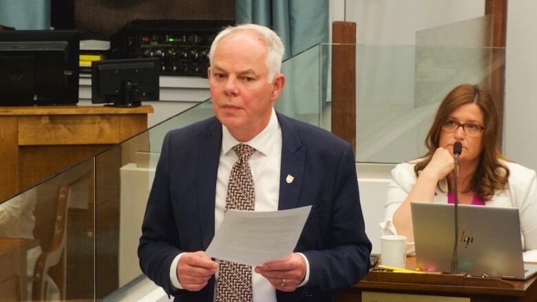 Green Party Leader Peter Bevan-Baker in the P.E.I. Legislature.