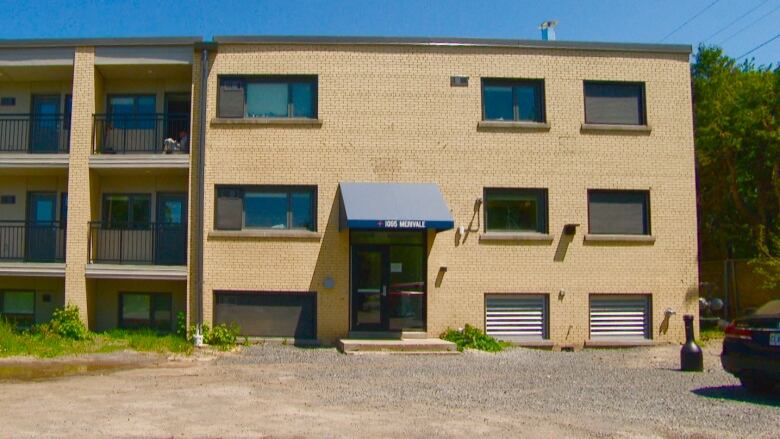 yellow brick building