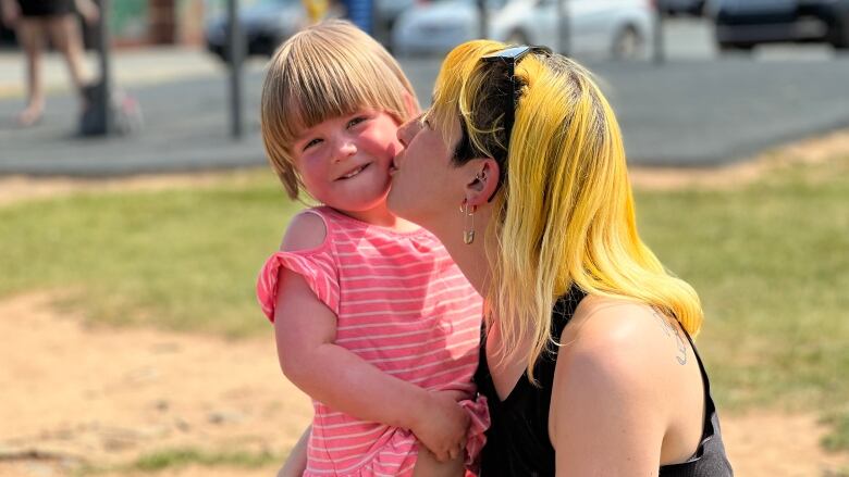 Four-year-old Charlie Coffin and her mom, Stephanie Coffin