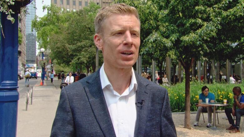 Toronto mayoral candidate Anthony Furey is pictured during an interview.