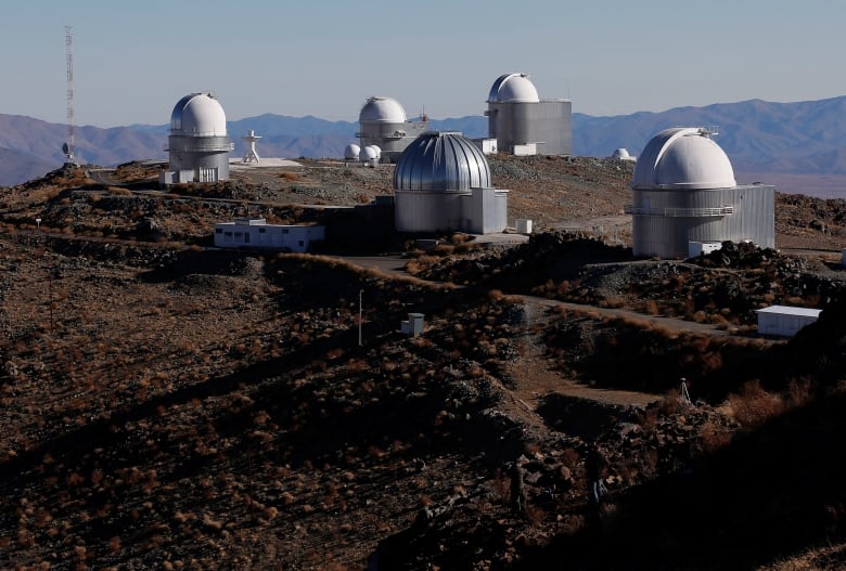 A view of the ground observatories at La Silla European Southern Observatory (ESO) in Coquimbo, Chile.