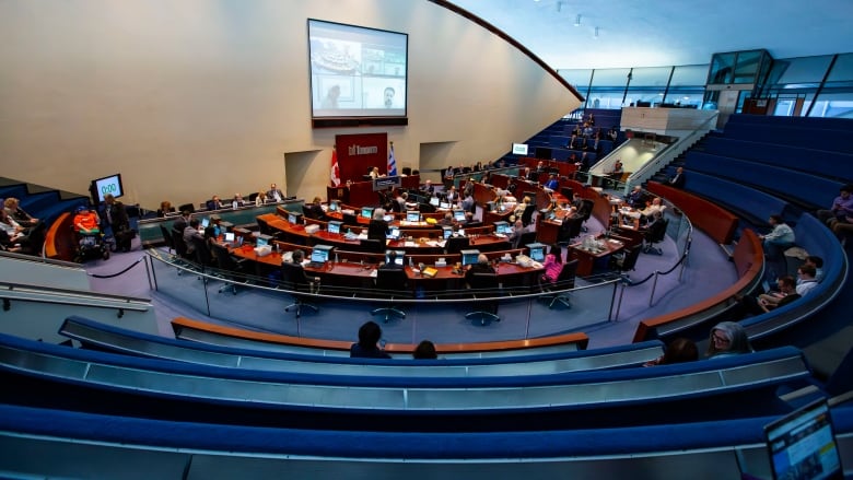 Toronto City Council chambers on May 11, 2023. 