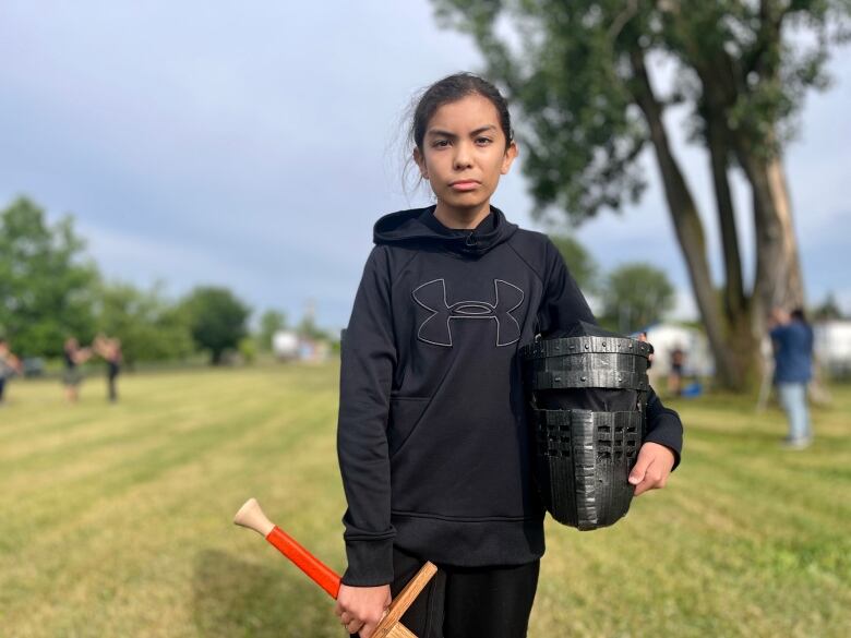 Tekaient:ton Deer, 14, is one of the youngest community members taking the class.