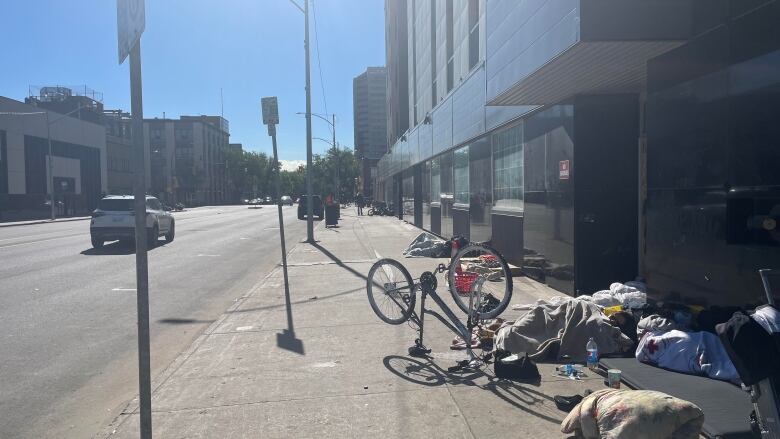 People sleeping on street