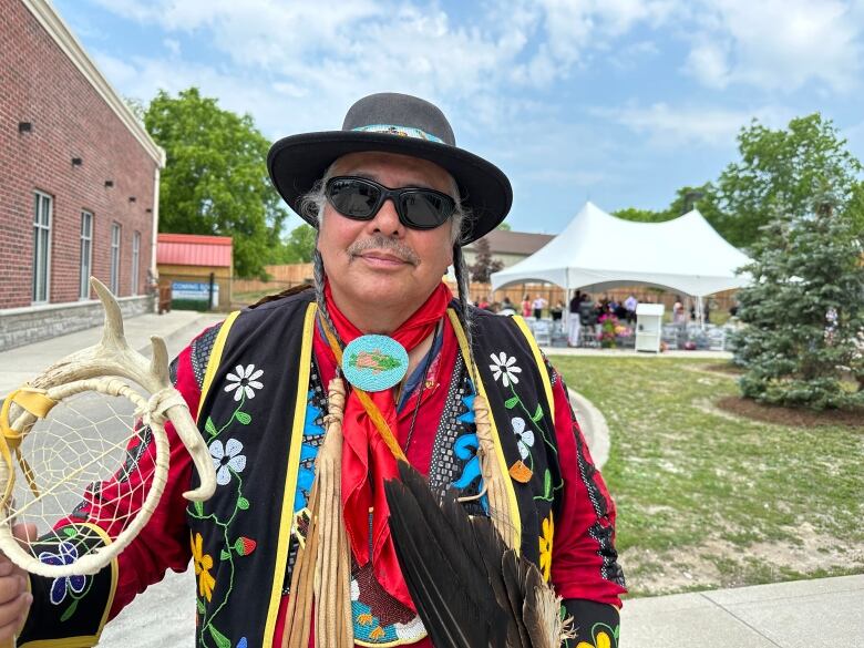 A portrait of traditional elder Myeengun Henry after the ceremony. 