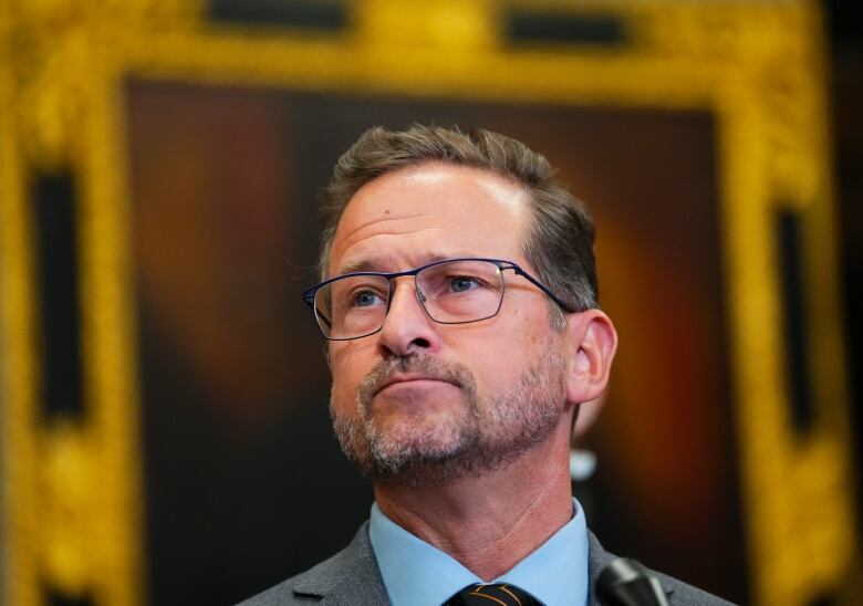 Bloc Quebecois Leader Yves-Francois Blanchet speaks to reporters in the foyer of the House of Commons on Parliament Hill in Ottawa, Tuesday, June 13, 2023.