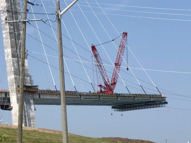 A bridge under construction