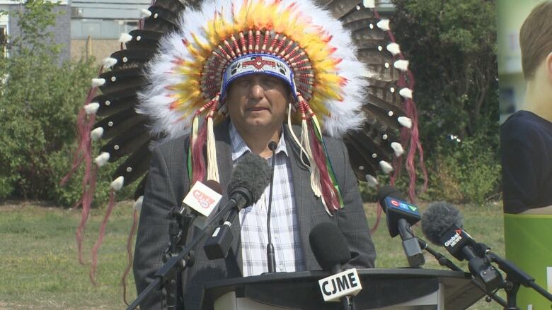 Saskatoon Tribal Council Chief Mark Hand was there for the start of construction celebration.