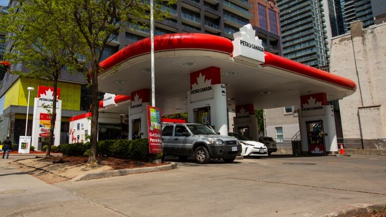 The Petro-Canada gas station on Spadina Avenue just south of King Street on May 18, 2023.