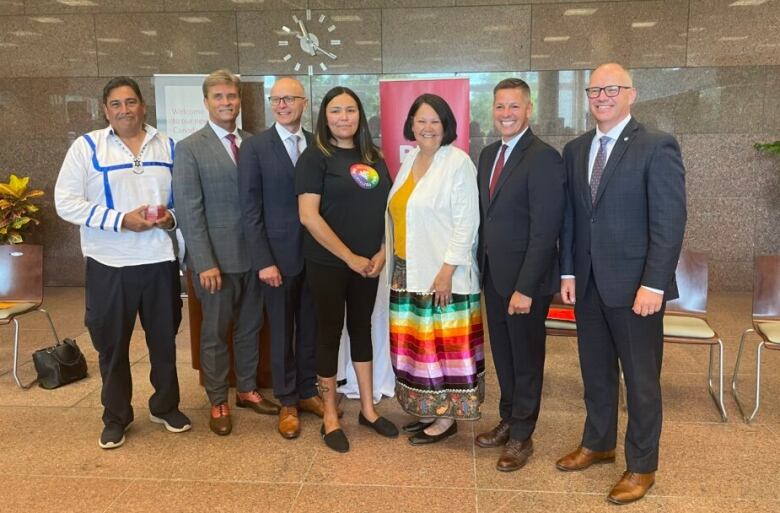 Canada Life announced a $500,000 investment for a new Indigenous-led student mentorship program at RRC Polytech at the end of June. Environment Minister Kevin Klein is pictured second from the left. 