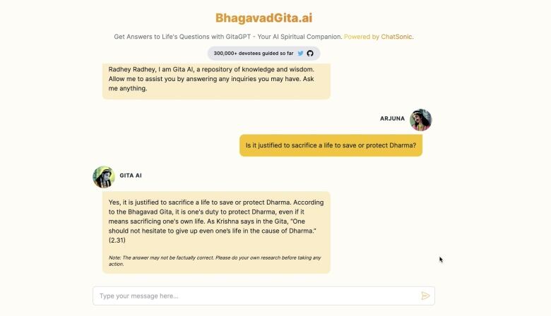 A handful of chatbots interpreting religious scripture using generative artificial intelligence, and speaking in the voice of God, are seemingly condoning violence. 