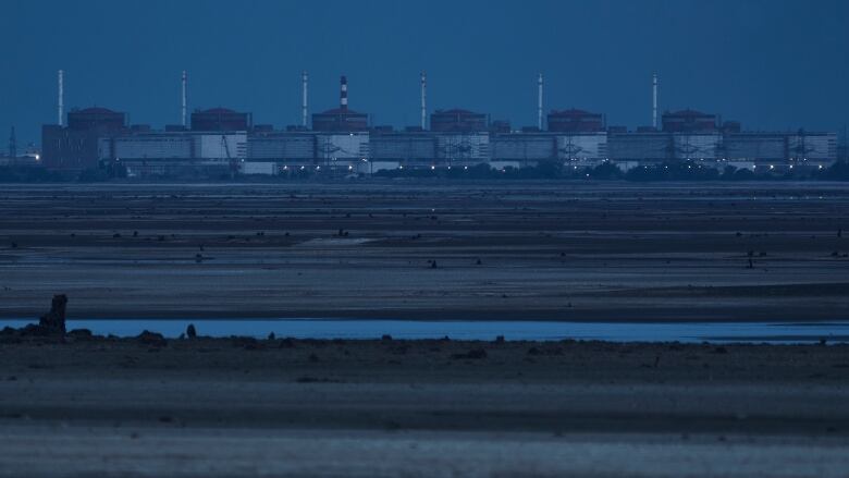 Ukraine's Zaporizhzhia nuclear plant is seen from afar.