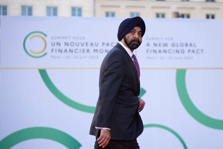 World Bank President Ajay Banga arrives for the closing session of the New Global Financial Pact Summit, Friday, June 23, 2023 in Paris. The aim of the two-day climate and finance summit was to set up concrete measures to help poor and developing countries whose predicaments have been worsened by the devastating effects of the COVID-19 pandemic and the war in Ukraine better tackle poverty and climate change. 