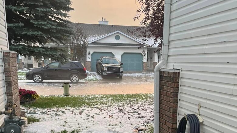 The aftermath of a hailstorm in Calgary on July 15, 2023. 