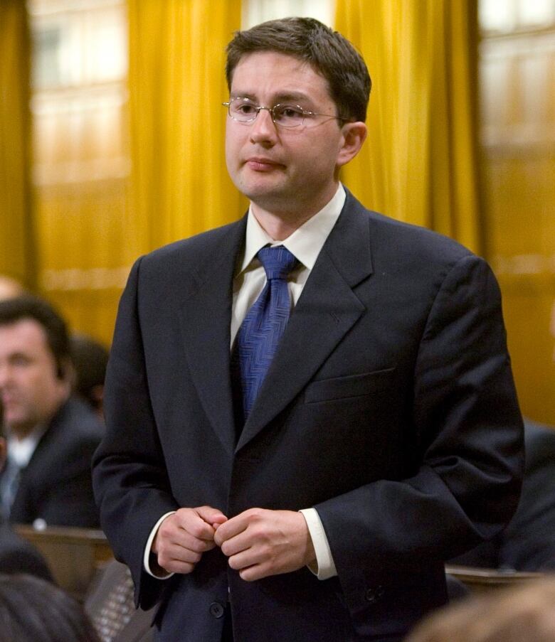 Conservative MP Pierre Poilievre rises in the House of Commons to apologize for saying in a radio interview Wednesday that native people need to learn the value of hard work