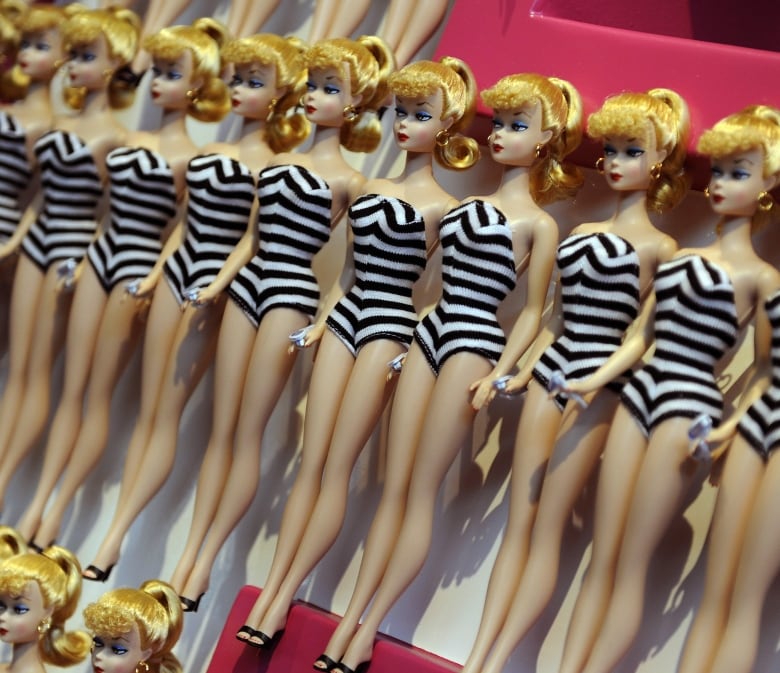 Barbie Dolls on display to promote the Barbie Fashion Show to be held at the Mercedes Benz Fashion Week in New York February 13, 2009.  