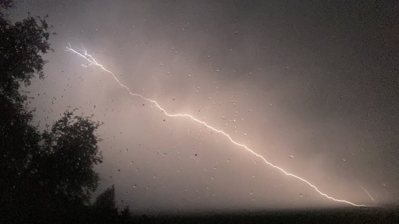 A lightning strike.