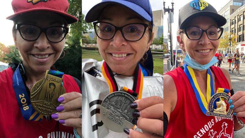 Robyn Michaud completed the New York City Marathon in 2018, the Berlin Marathon in 2019, and the Boston Marathon in 2021.