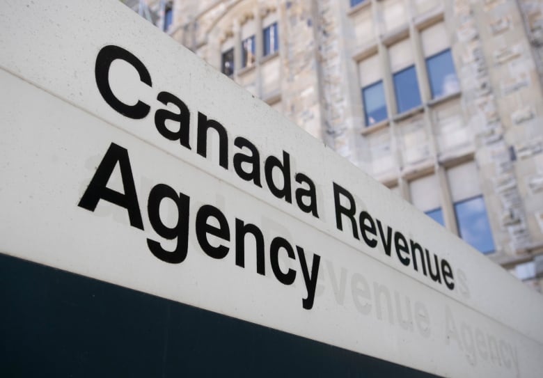 A sign outside the Canada Revenue Agency is seen Monday May 10, 2021 in Ottawa. 