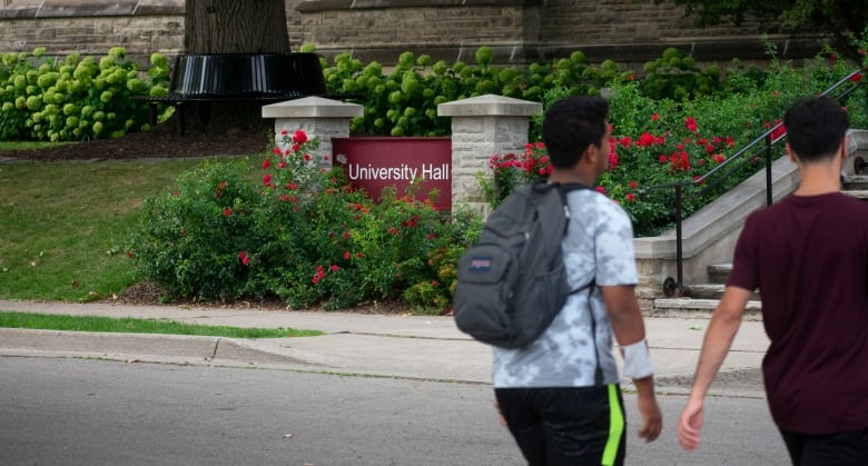 Students walking. 