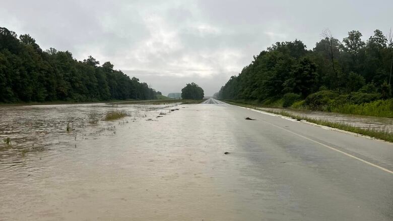 The Ontario Provincial Police closed the 402, between exit 44 and exit 52, for more than 12 hours starting Wednesday evening due to flash flooding. 