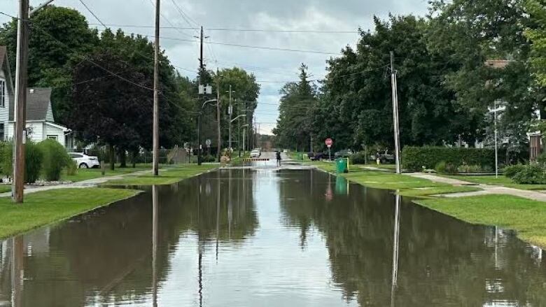 A flooded Street