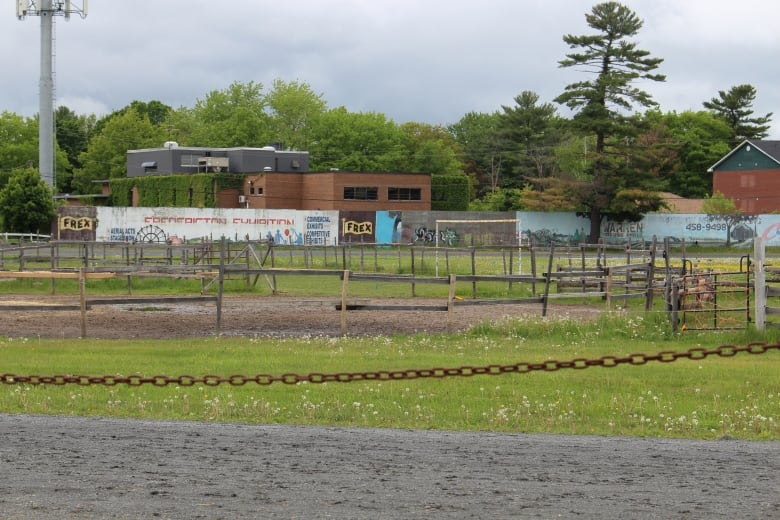 A horse racing track.