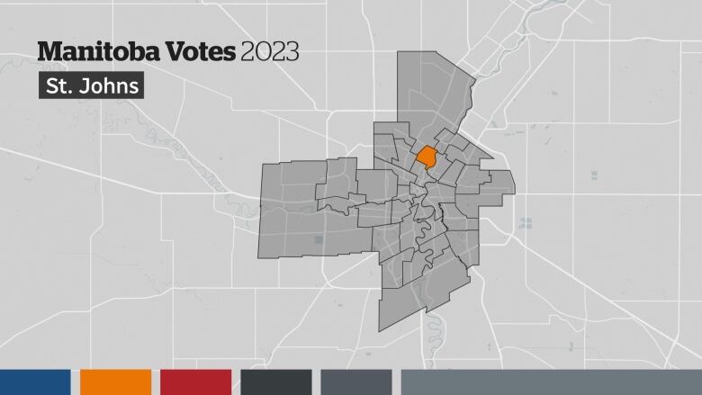 A map with a tinge of orange near the top 