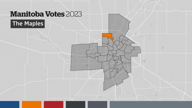 A map filled in orange 