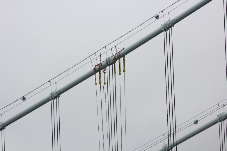 Original suspension ropes are being replaced on both sides of the bridge. Officials say the work should be completed in 2024.