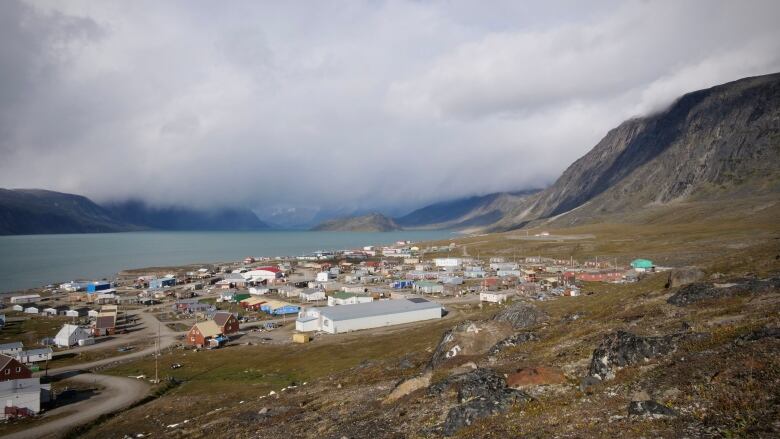 Shot of the hamlet from above.