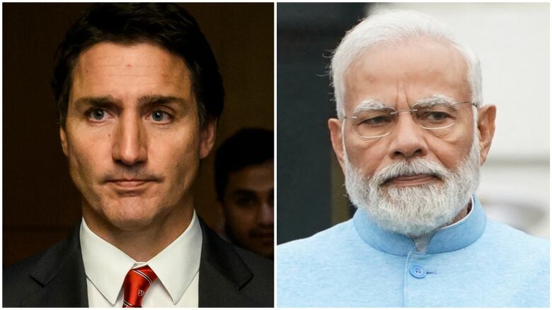 Headshot composite of Canadian prime minister and Indian prime minister