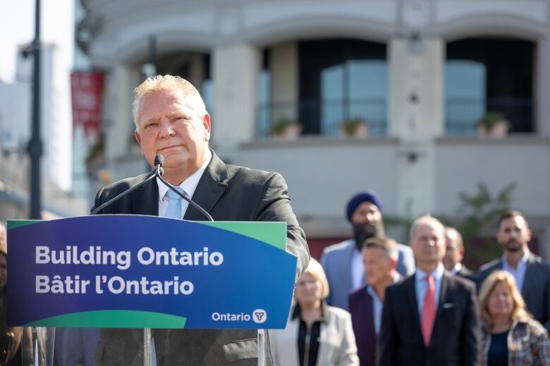 Ontario Premier Doug Ford speaks at a press conference.