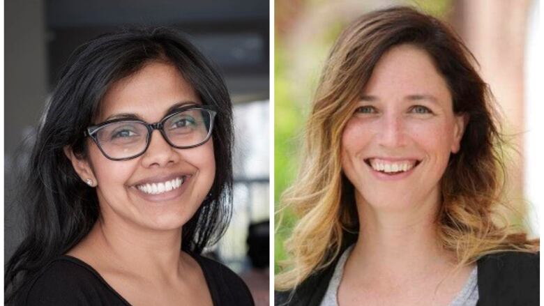 Two women smile for the camera from the shoulders up.