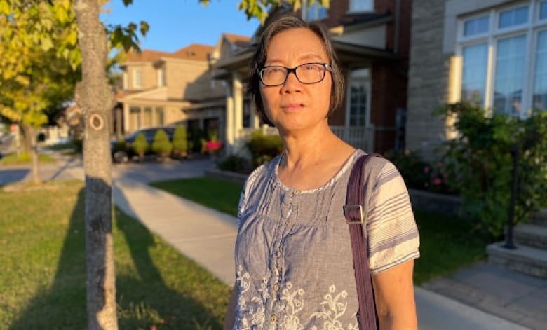 A picture of one of Peggy Chan's alleged victims, Eunice Chan, outside on a Markham street.