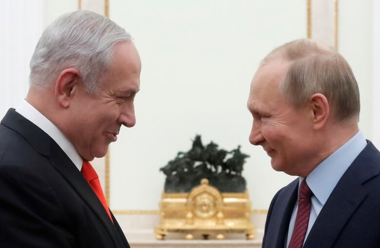 Russian President Vladimir Putin has met with Israeli Prime Minister Benjamin Netanyahu several times, including during a in Moscow, Russia  on January 30, 2020. 