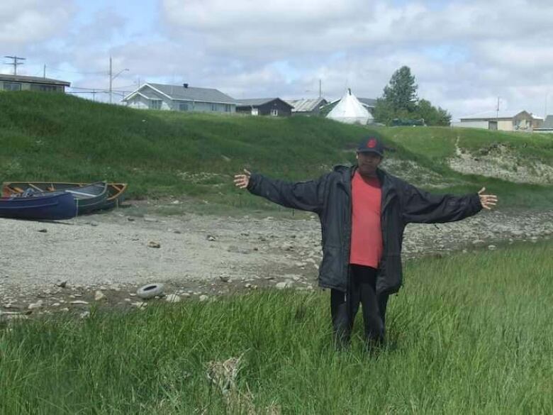 man in field 