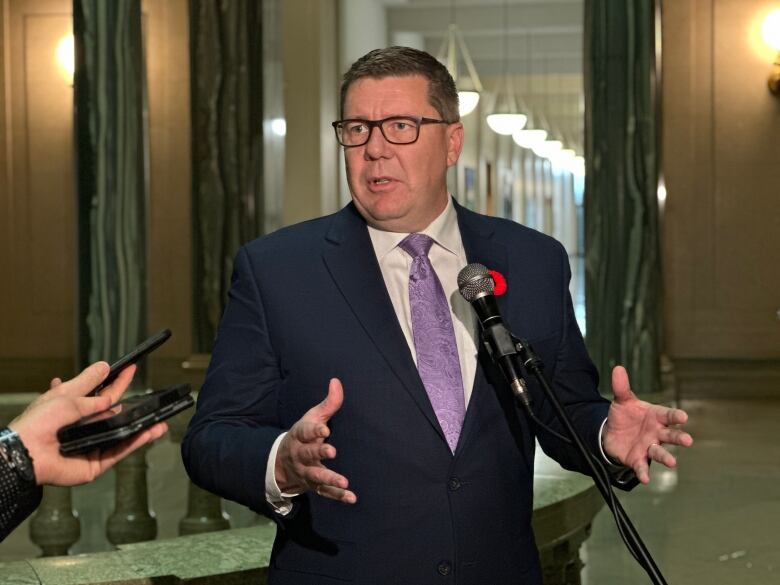 Premier Scott Moe says his government has not discussed and is not planning on discussing potentially leaving the Canada Pension Plan.