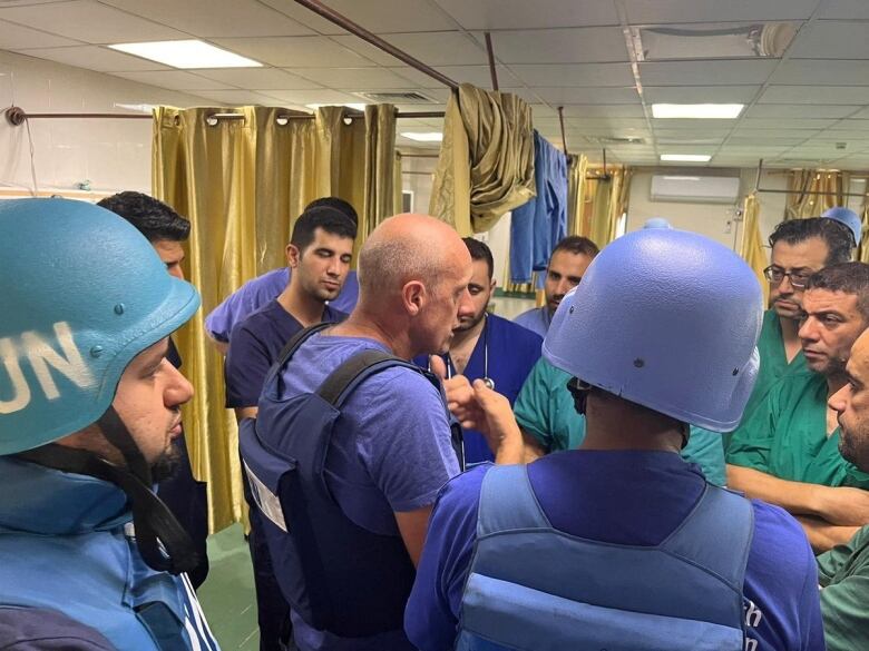 A WHO team assesses conditions at a hospital in Gaza City.