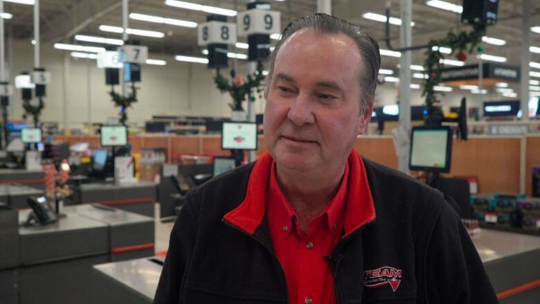 General manager Derek Shogren at Canadian Tire in North Bay. 