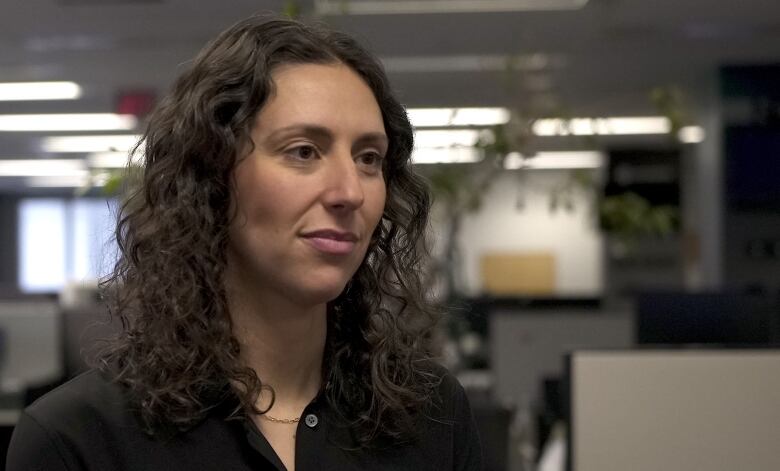 Ali Weinstein, niece of Canadian hostage Judith Weinstein Haggai, is seen at the CBC Broadcast Centre in Toronto.