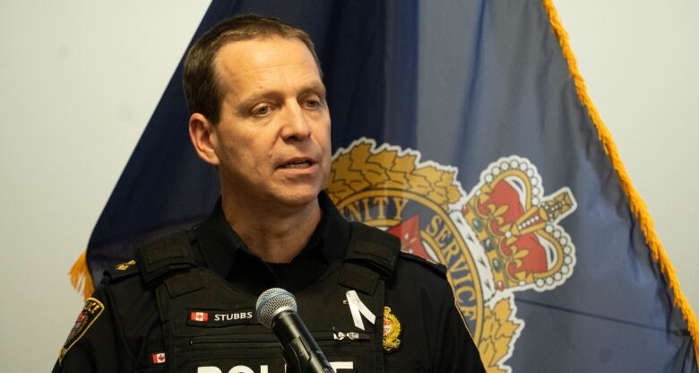 Eric Stubbs, Ottawa's police chief, during a news conference on Dec. 6, 2023.