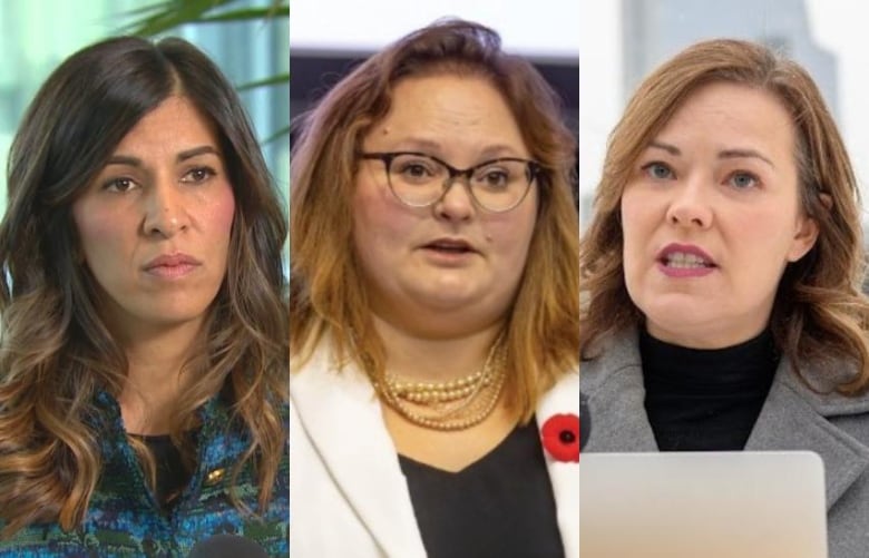 three headshots of woman politicians