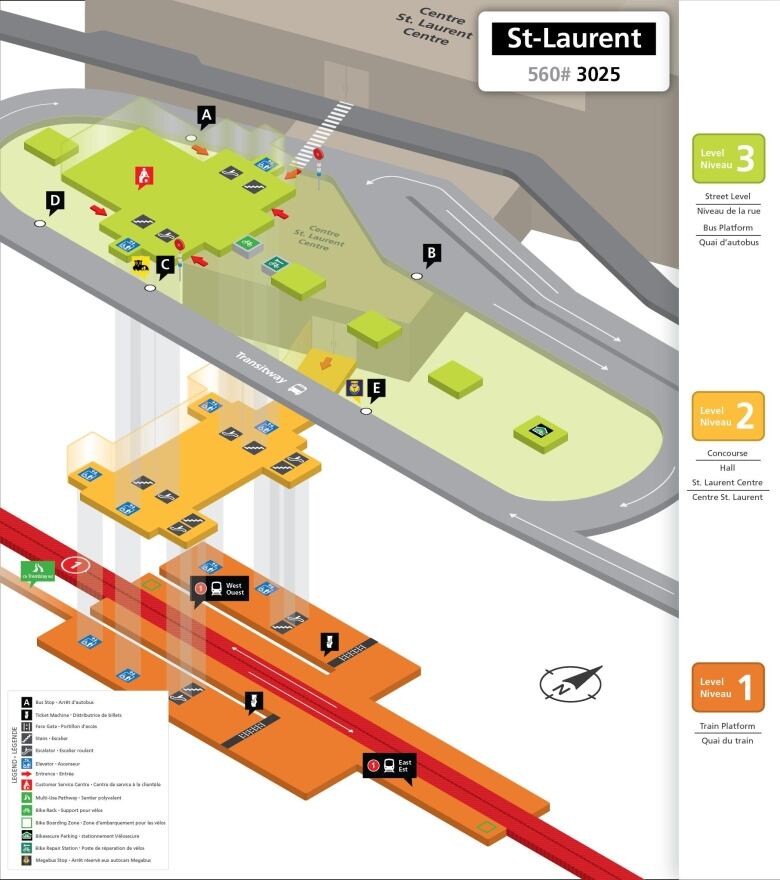 A map of the station.