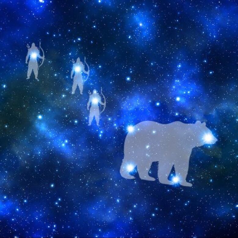 The big dipper - 3 hunters and the big bear