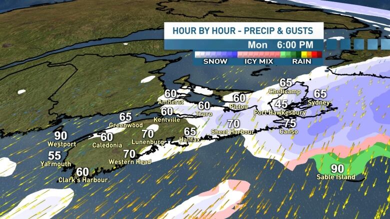 The snow will taper to flurries through Monday evening, however gusty winds linger throughout Monday night leading to more blowing and drifting.