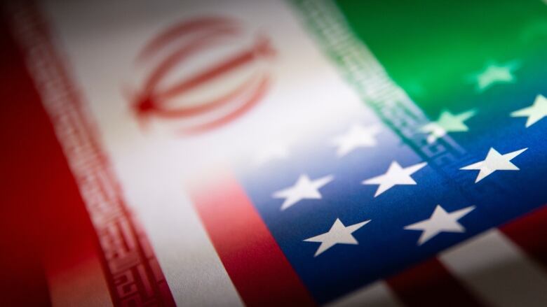 Iranian and American flags next to each other