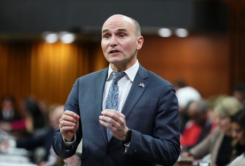 Public Services and Procurement Minister Jean-Yves Duclos  responds to a question during question period in the House of Commons.