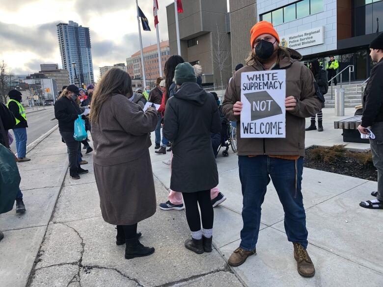 person with sign